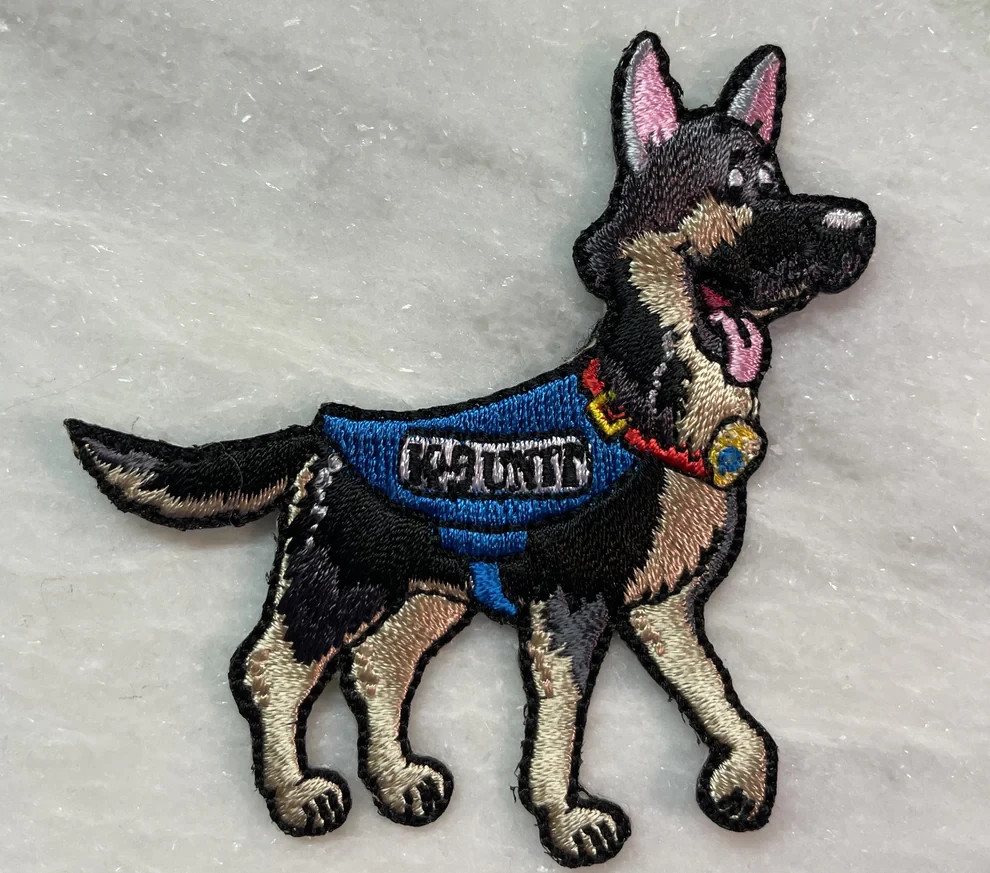 K9 Unit Patch, Police Dog, Perfect for Backpacks, Jackets, Stocking- Heat Sealed