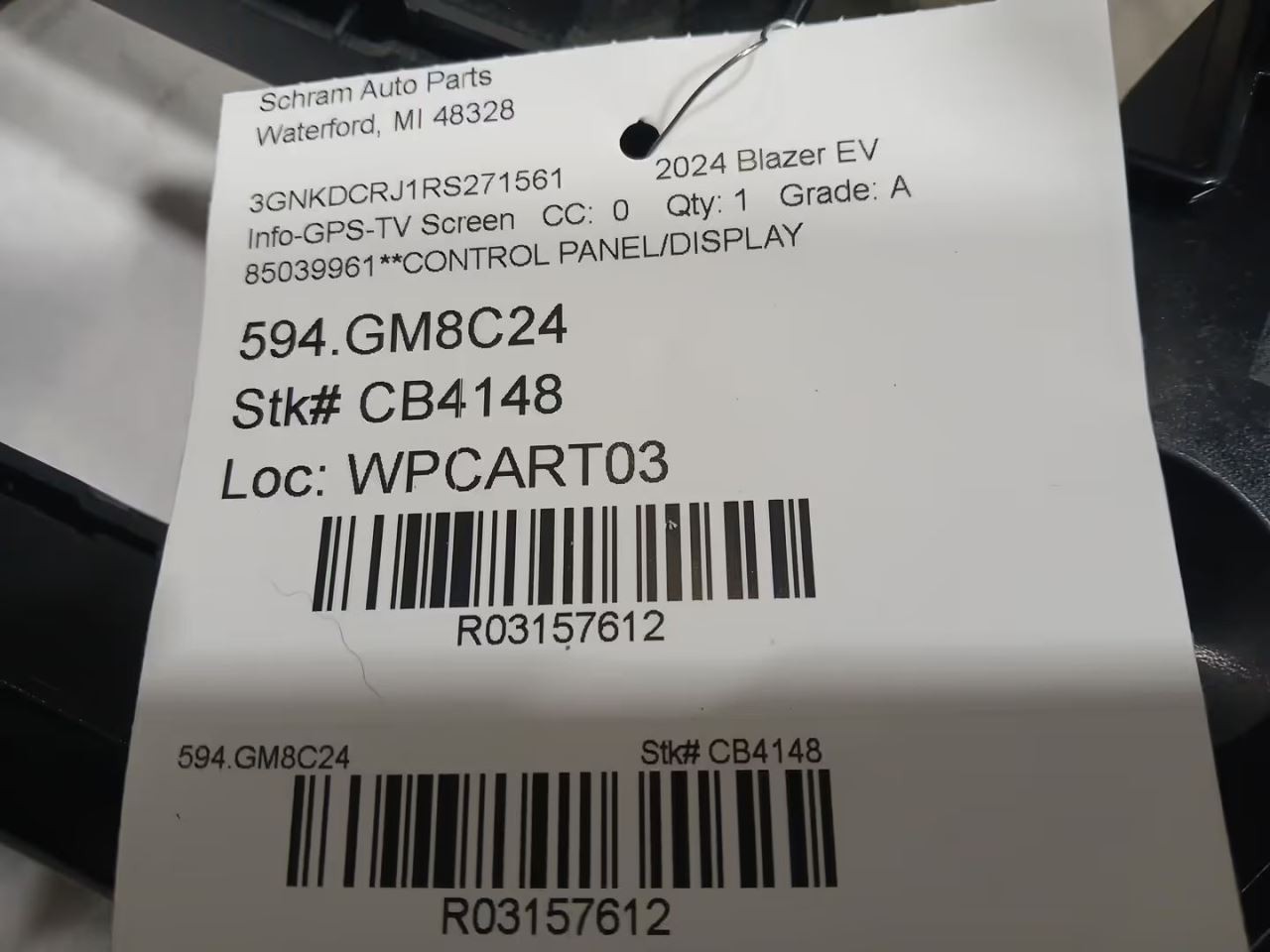 Blazer EV 2024 Info-GPS-TV Screen 3157612