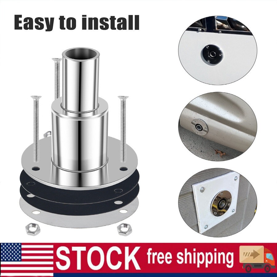 Thru Hull Exhaust Fitting, 24mm Stainless Steel 316, for Diesel Parking Heaters