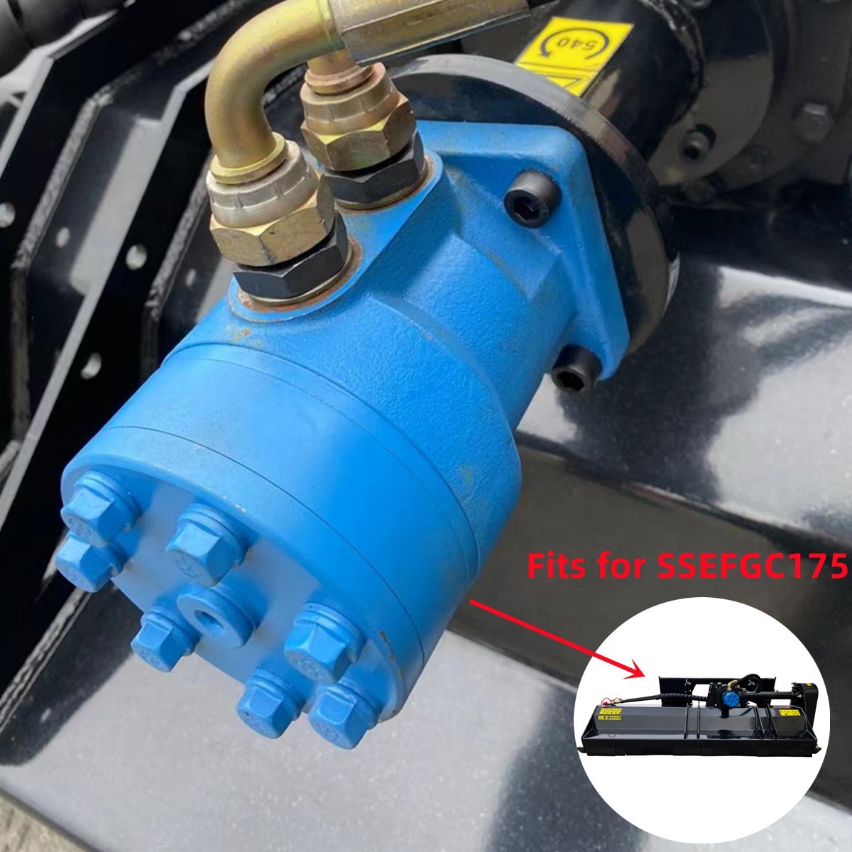 Agrotk Hydraulic Orbital Motor for SSEFGC175 Skid Steer Flail Mower Attachment