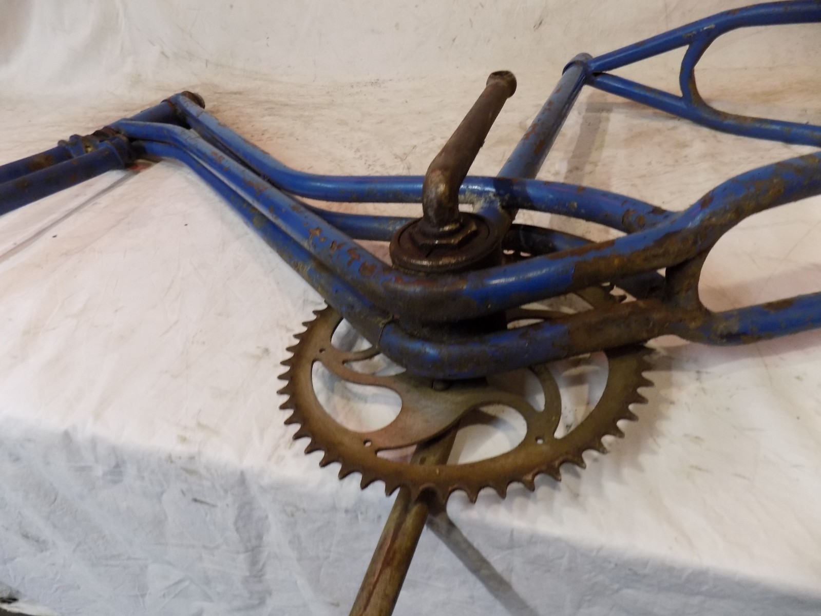 PREWAR CWC HAWTHORNE 4-BAR BICYCLE FRAME FORKS HEADBADGE MONARK 5-BAR 1930S