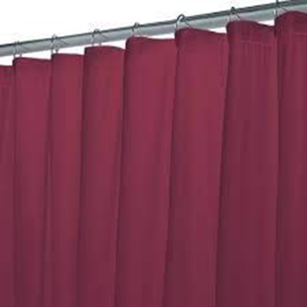 Burgundy Heavy Duty Magnetized Shower Curtain Liner Mildew Resistant