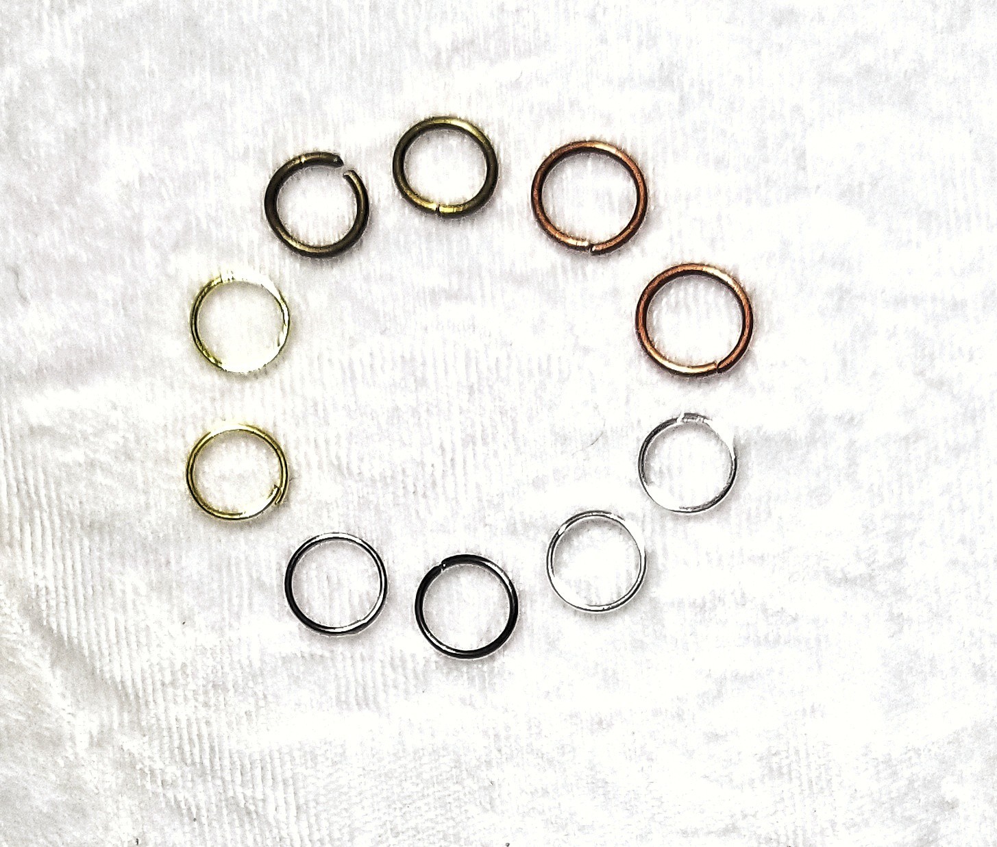 25 or 50 4 6 8 10mm Open Jump Rings gold silver copper bronze gunmetal Rose