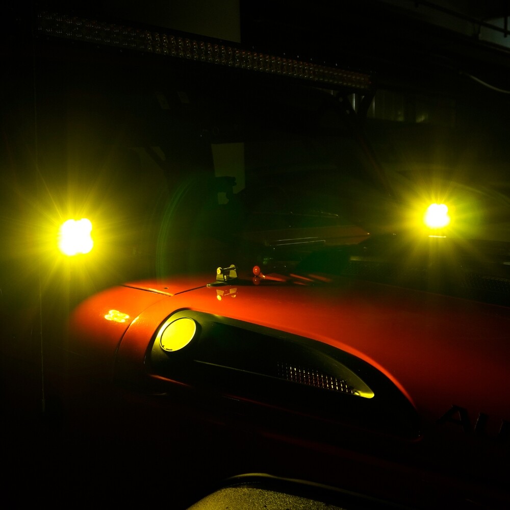 AUXBEAM 3 inch 80W LED Work Light Bar Pods Dual Color For Polaris RZR XP1000 900