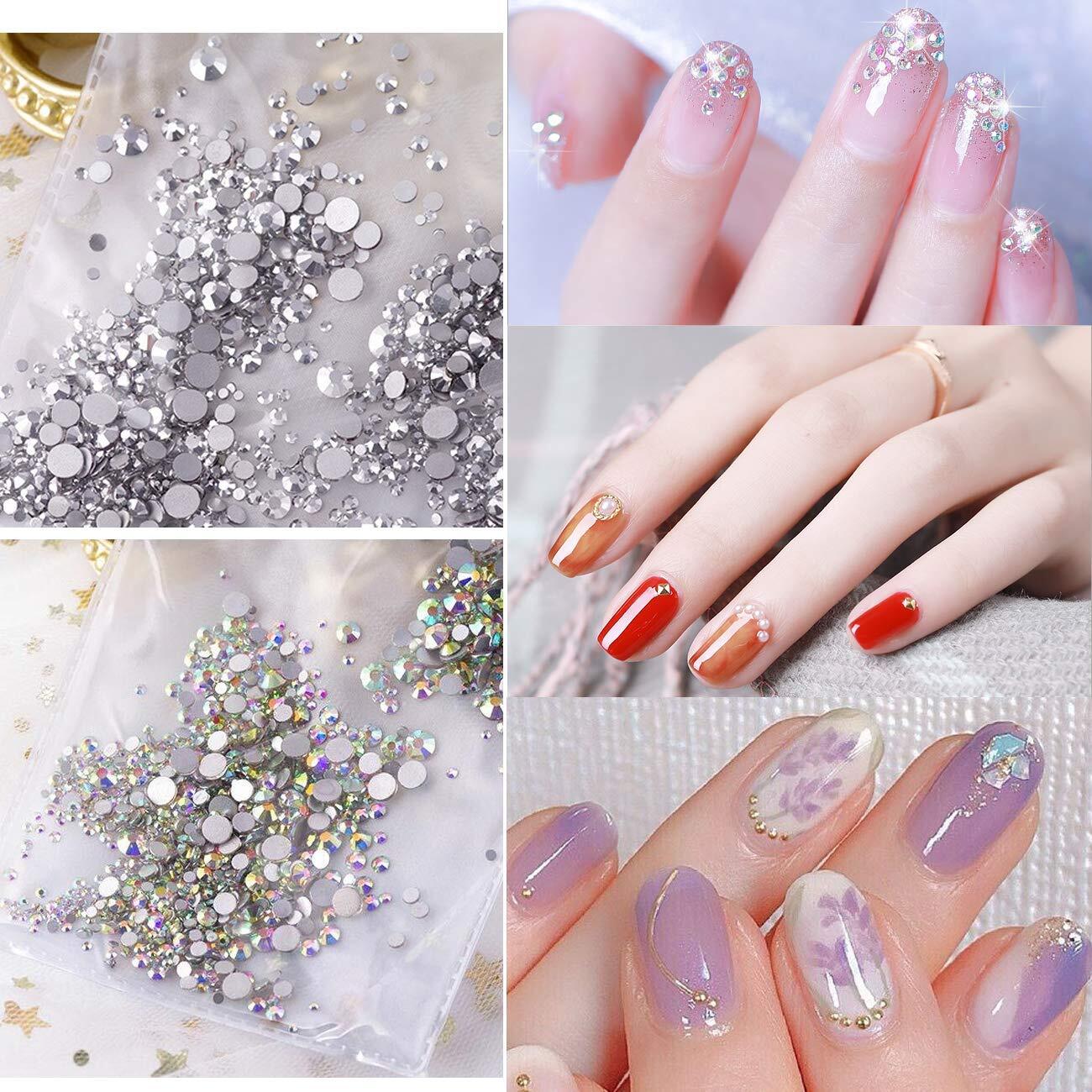 NEW Full Natural Acrylic Nail Art Kit Glitter Powder Manicure Set Brush Tools US