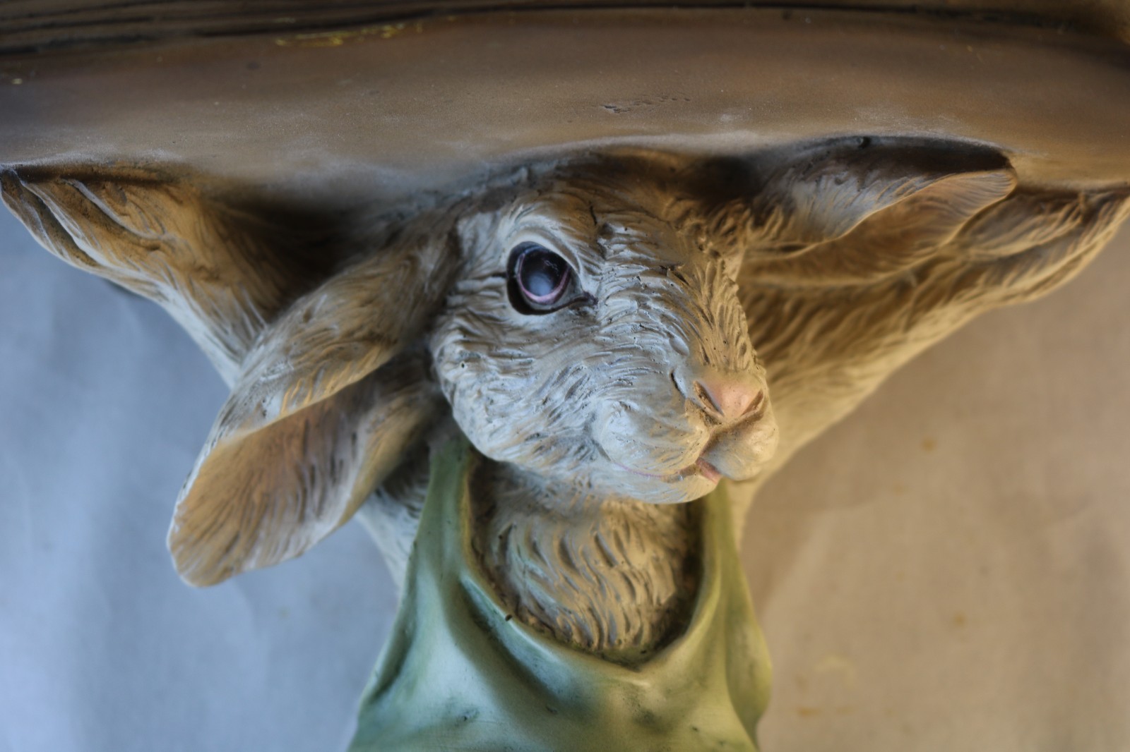 Vintage CHRISDON Rabbit Handstand on Books Figurine Whimsical Bunny Shelf Sitter