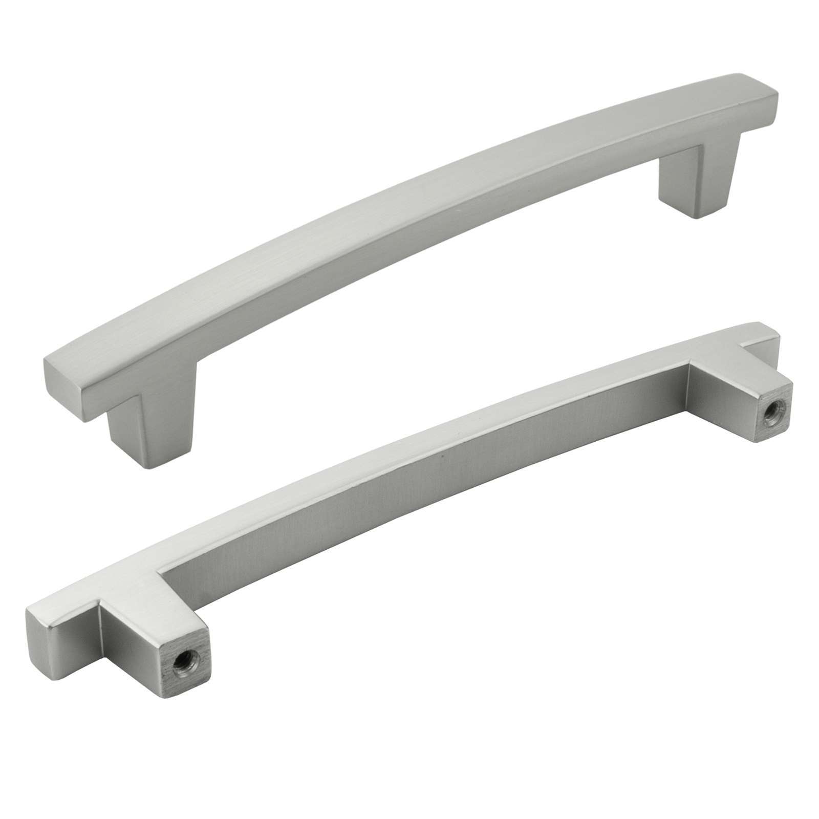 Solid Brushed Nickel Modern Kitchen Cabinet Pulls Knobs Handles Drawers Bathroom