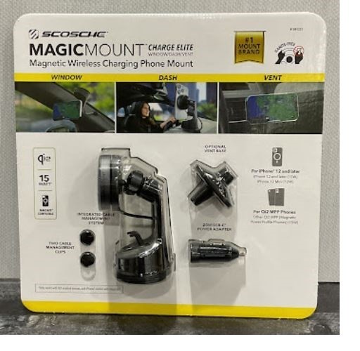 Scosche MagicMount Charge Elite 3-in-1 Window/Dash/Vent Wireless Charging Mount