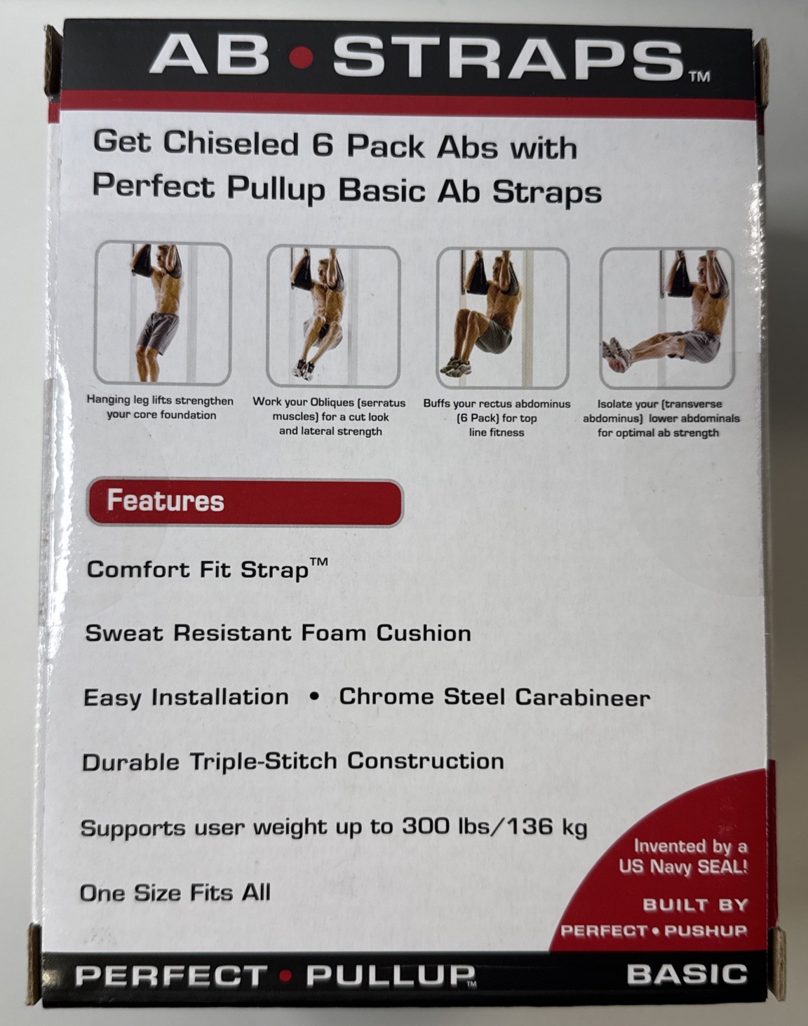 AB Straps Perfect Pull Up Fitness ABS Abdominal Workout 6 Pack As Seen on TV