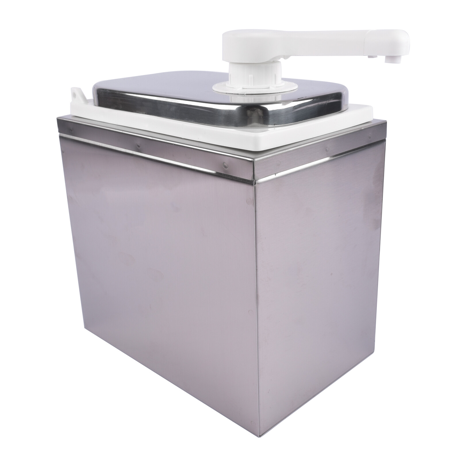 2L Stainless Steel Sauce Pump Dispenser Squeeze Condiment Dispensing Container