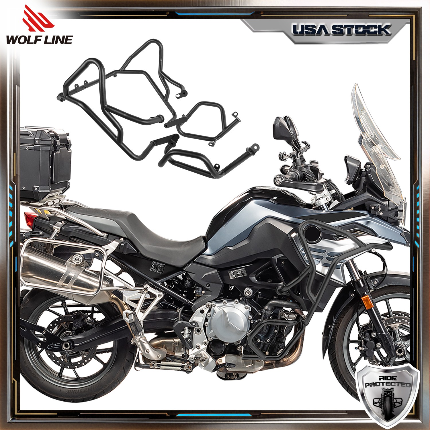 Crash Bar For BMW F 750 850 800 GS Engine Guard Reinforced Frame Protector 2026