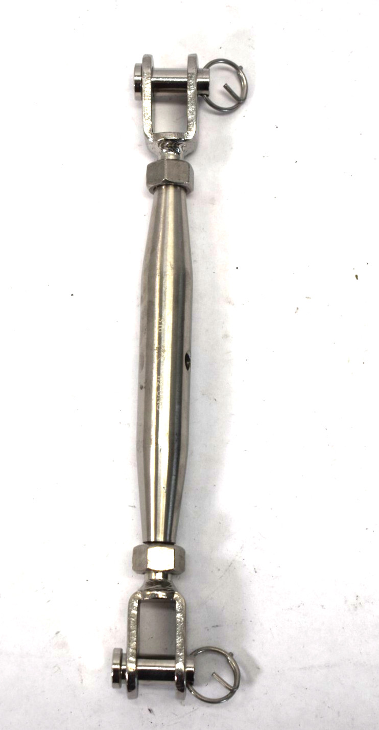 Marine Stainless Steel Closed Body Turnbuckle Jaw Rigging 1/2" 1200 lbs Capacity