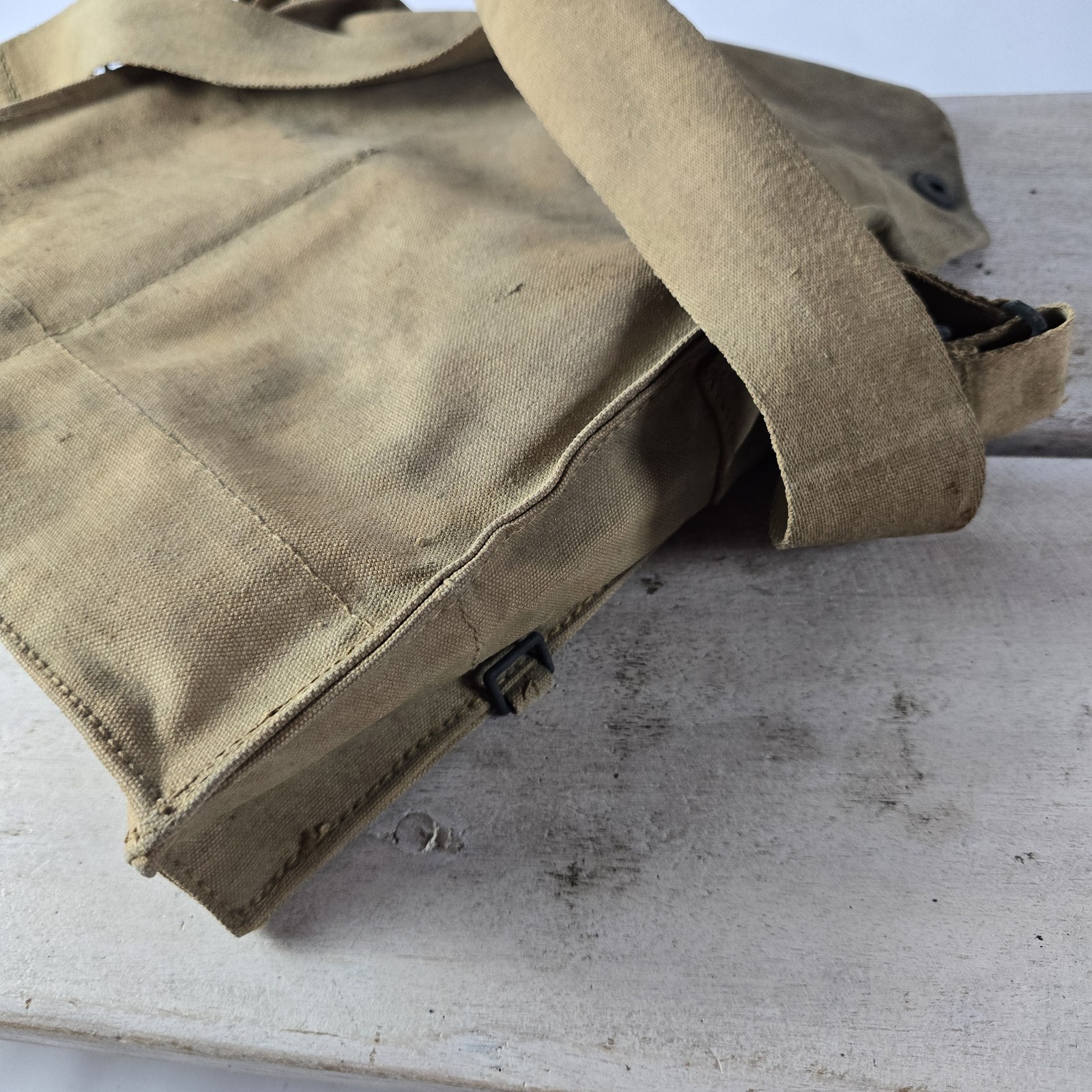 ORIGINAL WWI US ARMY M1917 SBR GAS MASK CARRY BAG-NAMED