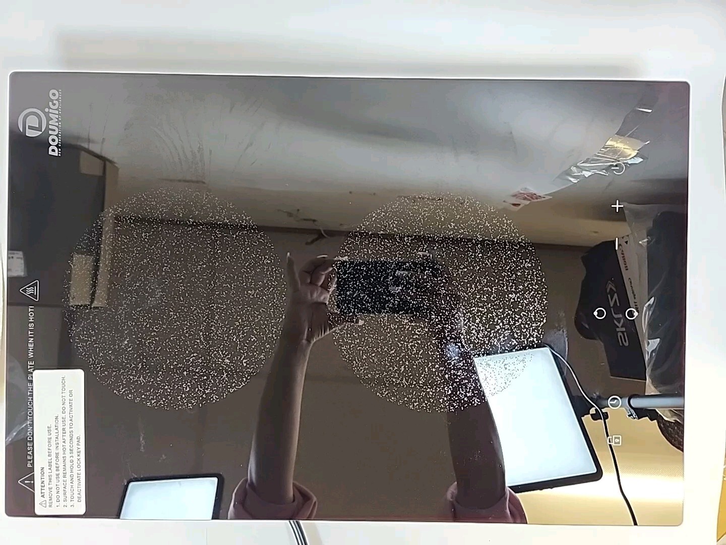 Doumigo Induction Cooktop, 2 Burner Electric Cooktop 120V Vertical Stove 1800W