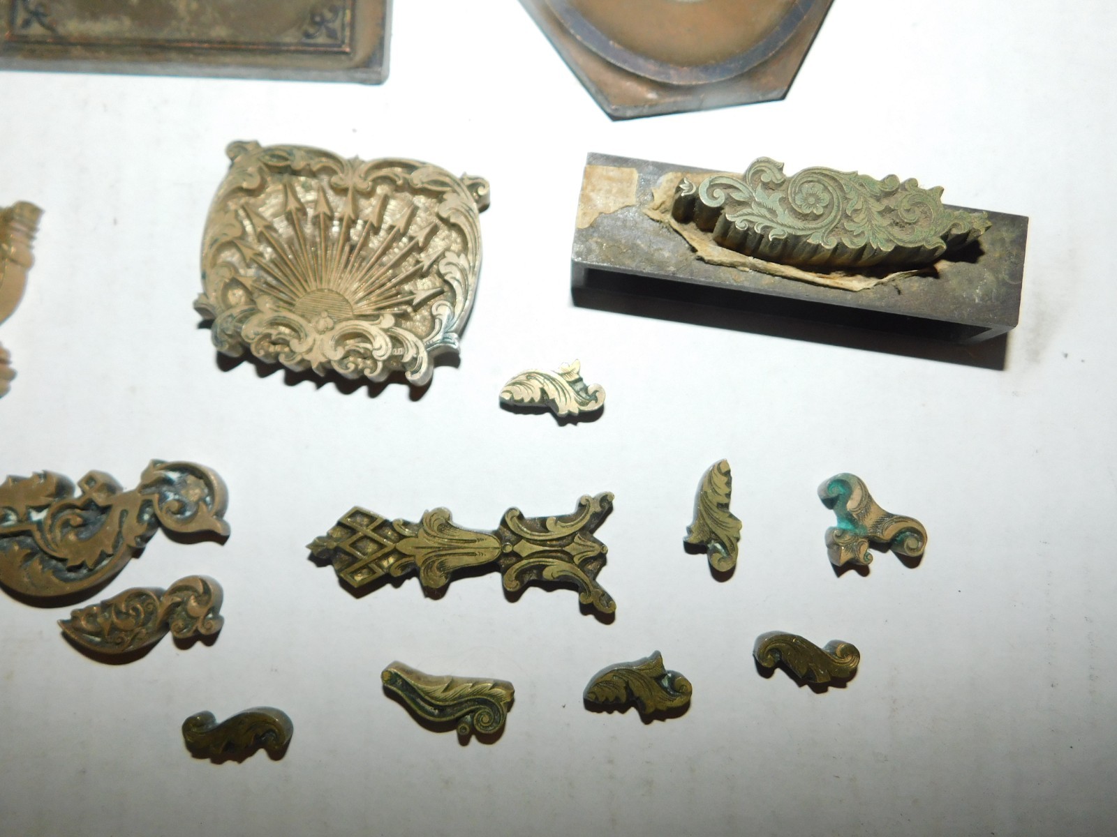 Vintage Decorative & Border Metal Printing Plate Blocks