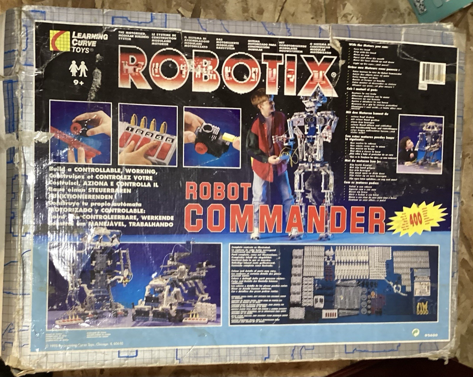 VINTAGE 1996 ROBOTIX ROBOT COMMANDER LIFE SIZE MOTOR RACE KIT 00986 400 PCS READ