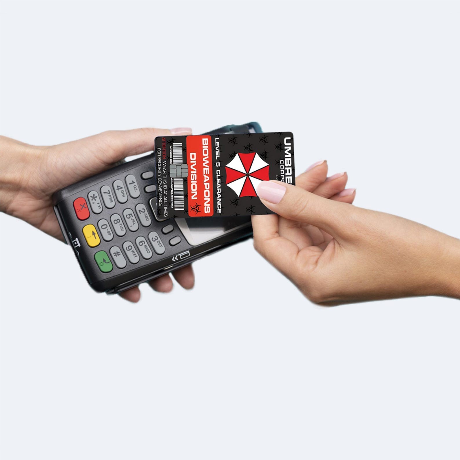 Resident Evil Umbrella Corp ID Badge Credit Card Skin | Gaming Decal - 2 pack