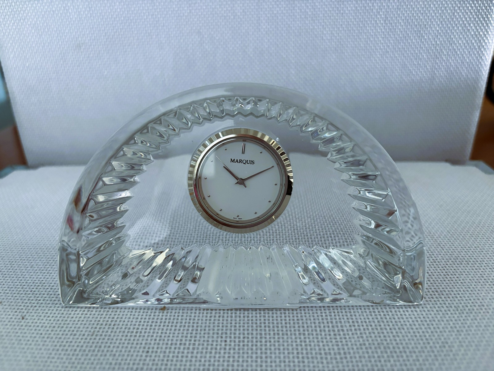 Waterford Crystal Clock Marquis Crescent Desk Clock NWB