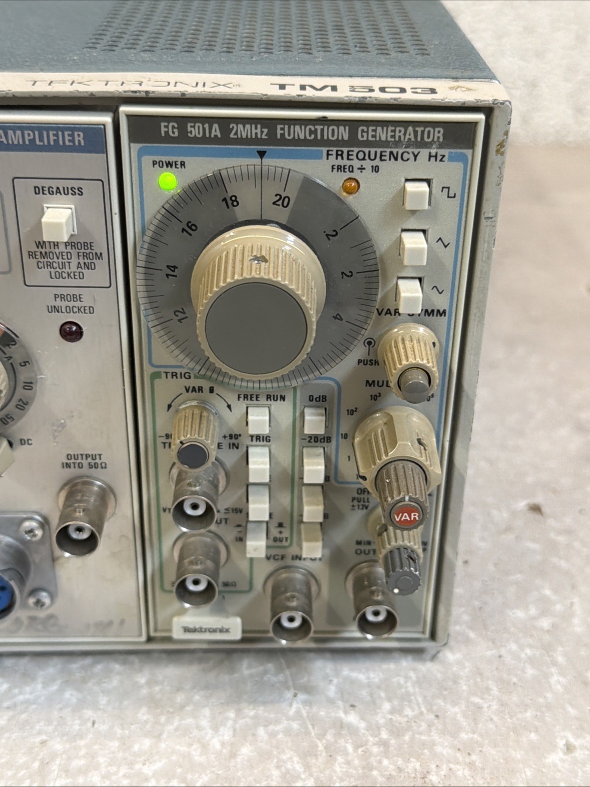 Tektronix TM503 Mainframe w/ FG501A Function Generator AM503, and PG501