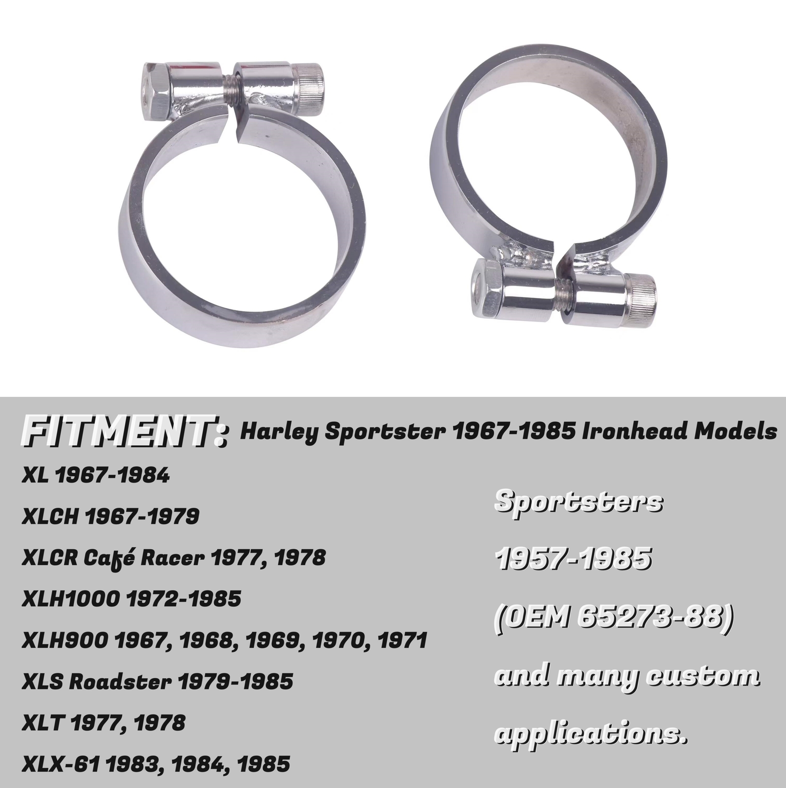 Exhaust Clamp for 1.75" Inlet Muffler Clamp Repair or Replace, Positive Strength