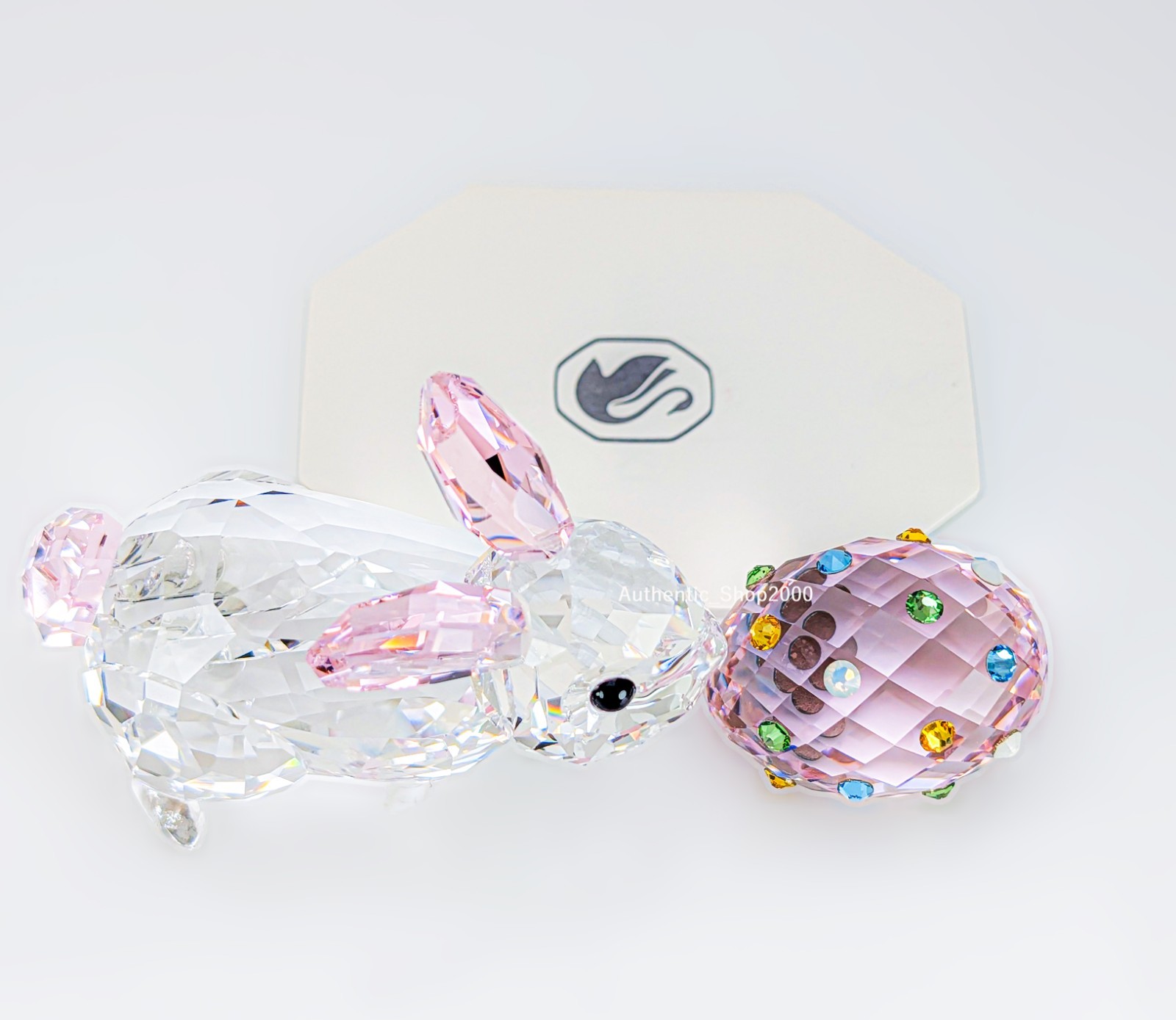 New 100% Authentic SWAROVSKI Crystal Idyllia Rabbit an Egg Figurine Deco 5748224