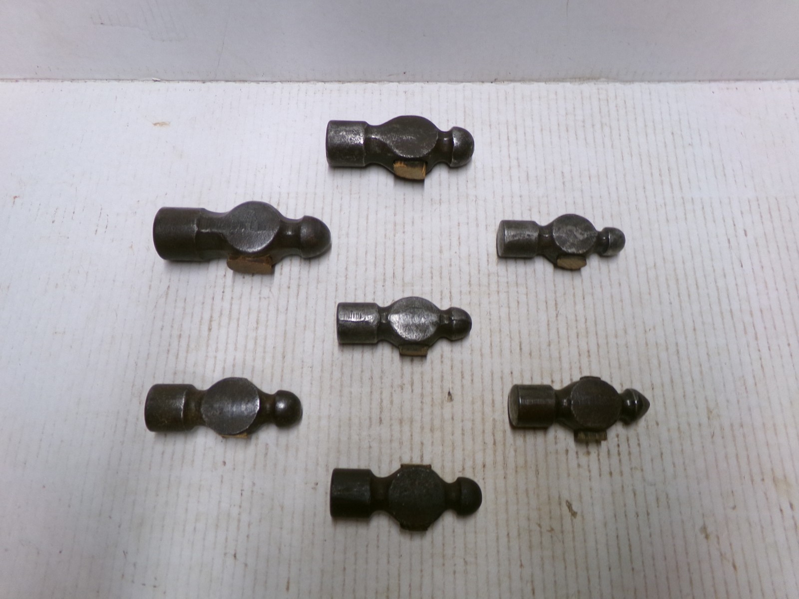 Lot of 7 Ball Peen Hammer Heads