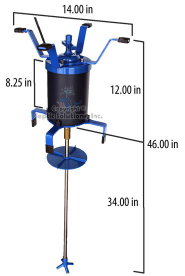 ULTRA-AIR SEPTIC TANK SHAFT AERATOR AIR PUMP 14" BRACKETS