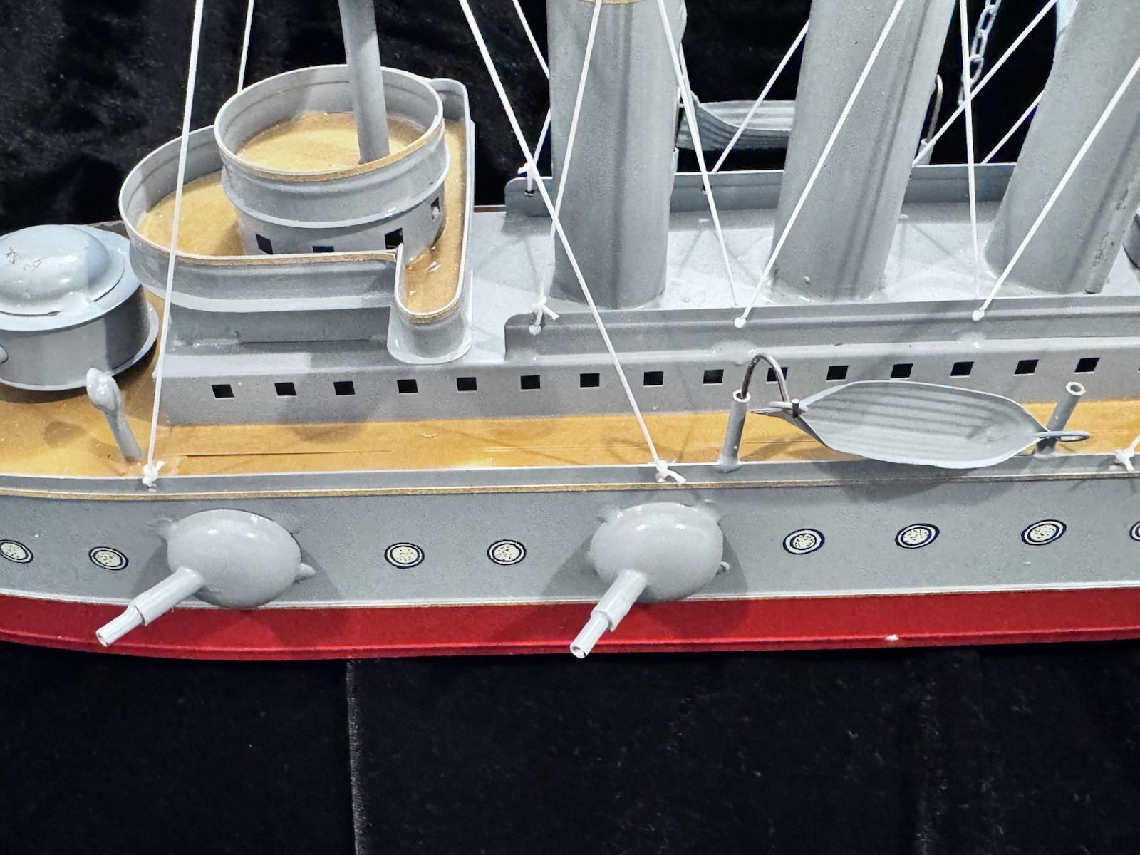 Tucher & Walther: Large Russian Battleship. Tin Reproduction c1970s