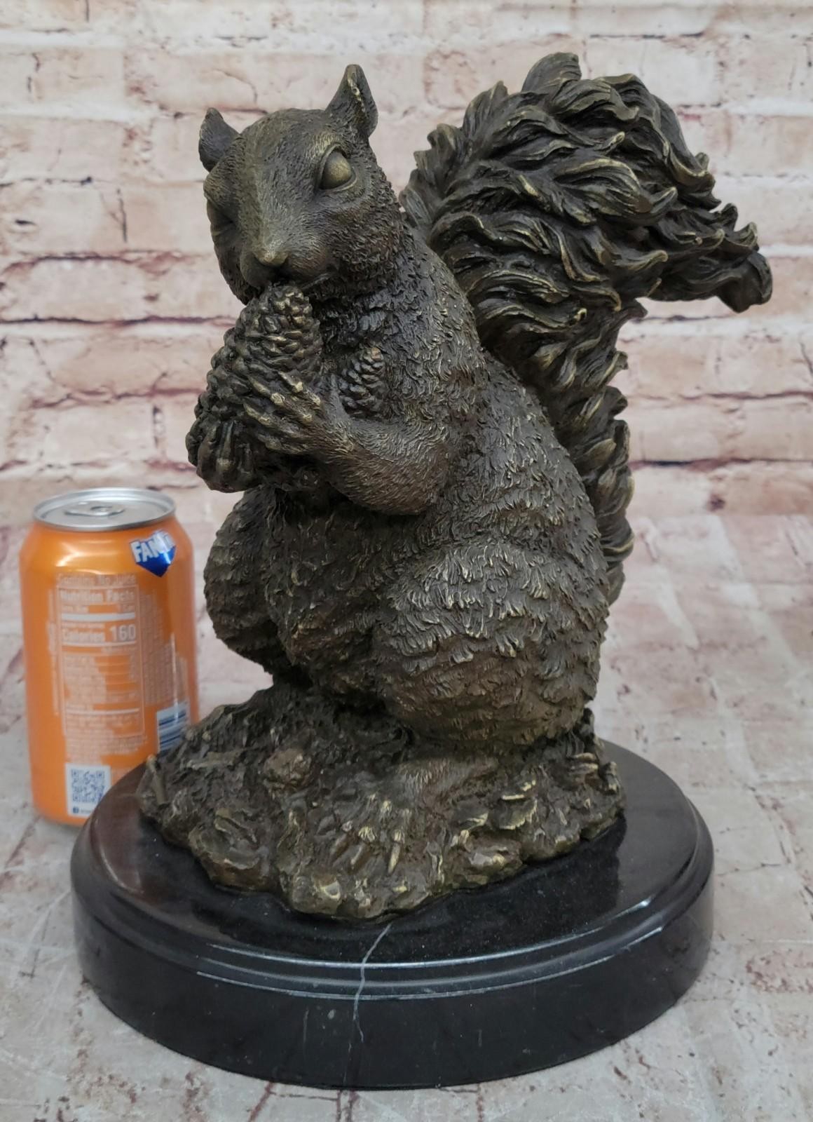 Artistic Bronze Squirrel Sculpture | Handmade Figurine Statue Home Decor Sale