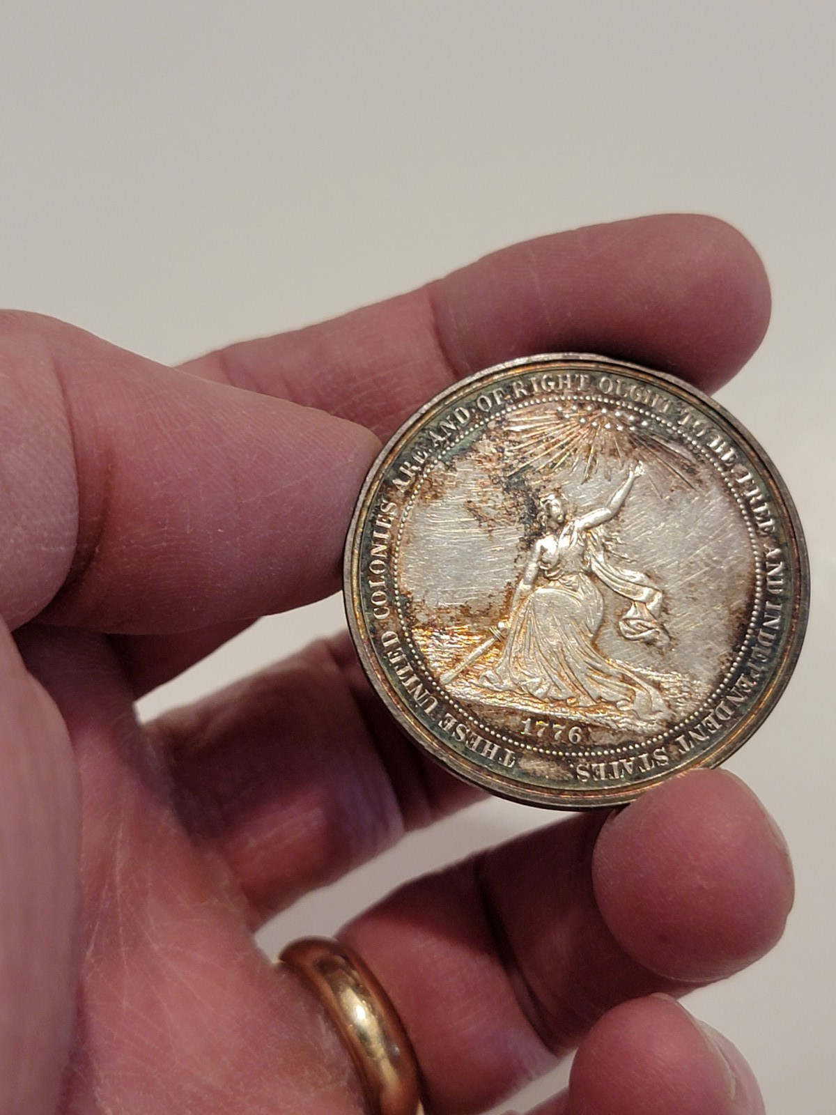 1876 HK-20 SO-CALLED DOLLAR OFFICIAL U.S. MINT CENTENNIAL SILVER PROOF MEDAL