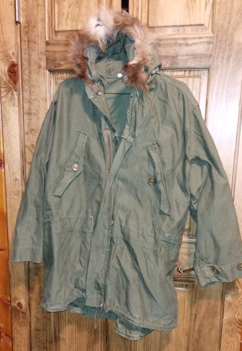 Original Modified WWII 1943 US Army Anorak Parka W/Zipper Cold Weather Medium #2