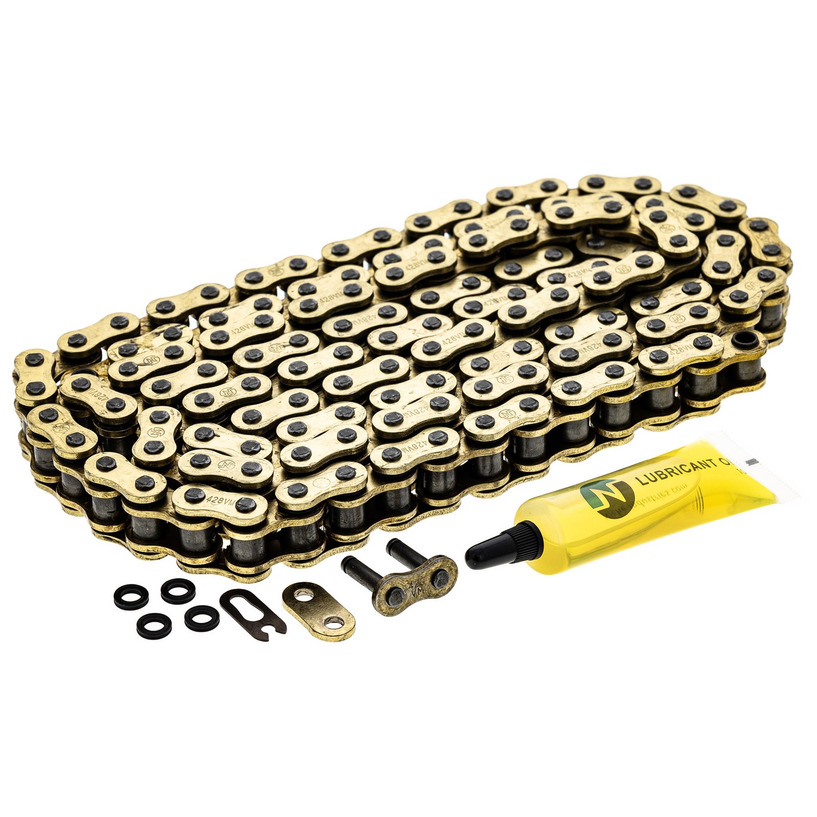 NICHE Gold 428 X-Ring Chain 130 Links With Connecting Master Link Motorcycle