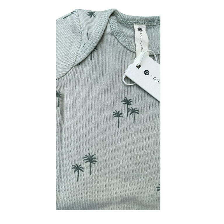 Q by Quincy Mae Baby 2pc Ribbed Palms Top & Bottom Set - Sage - Pick Size