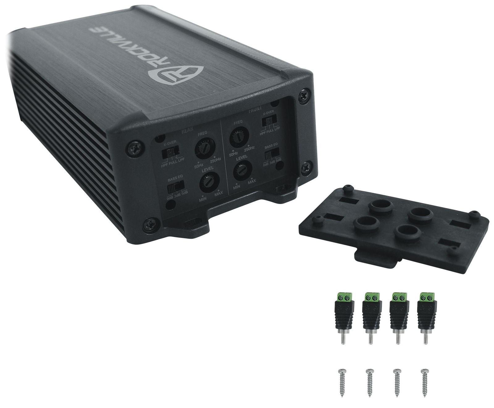 Rockville PS40 4 Channel ATV/UTV/Motorcycle Bluetooth Amplifier IP65 Micro Amp