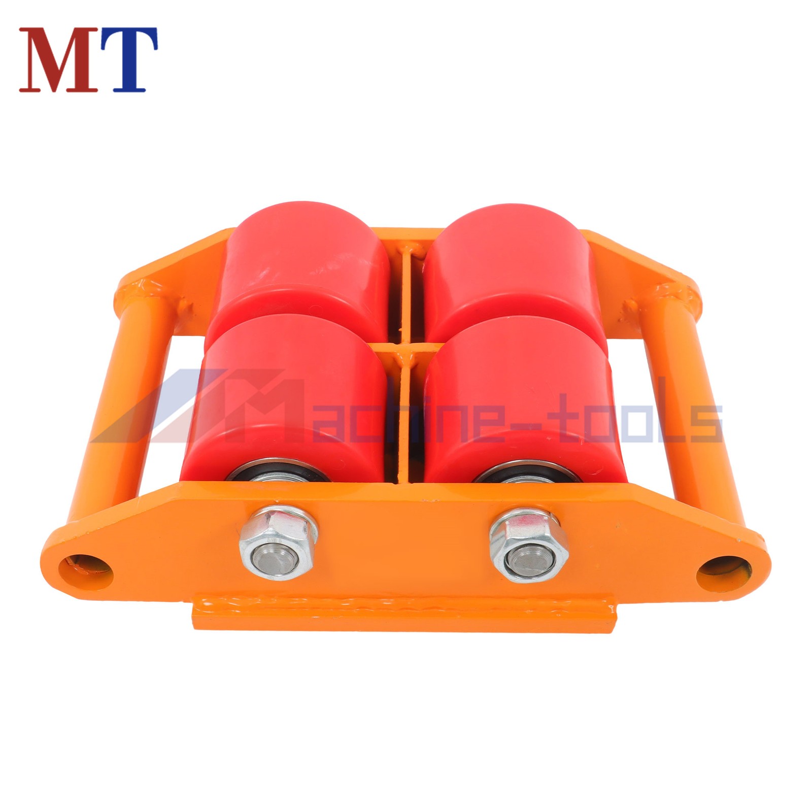 4 Pcs Heavy Duty Machinery Skates Dolly With Handle 6T/13200Lbs 360° Rotation