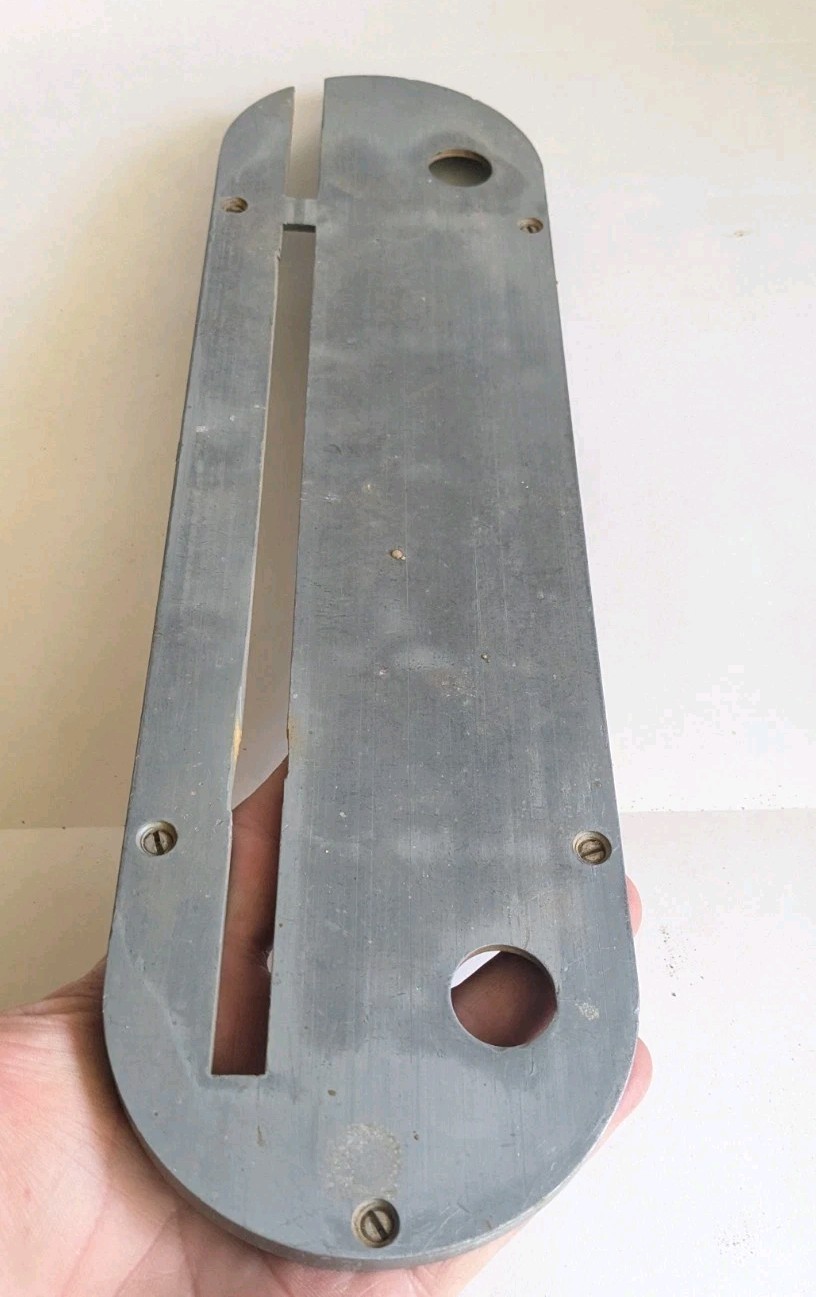 Powermatic 66 Table Saw OEM Throat Plate Insert 14-7/16 X 4" Great Condition