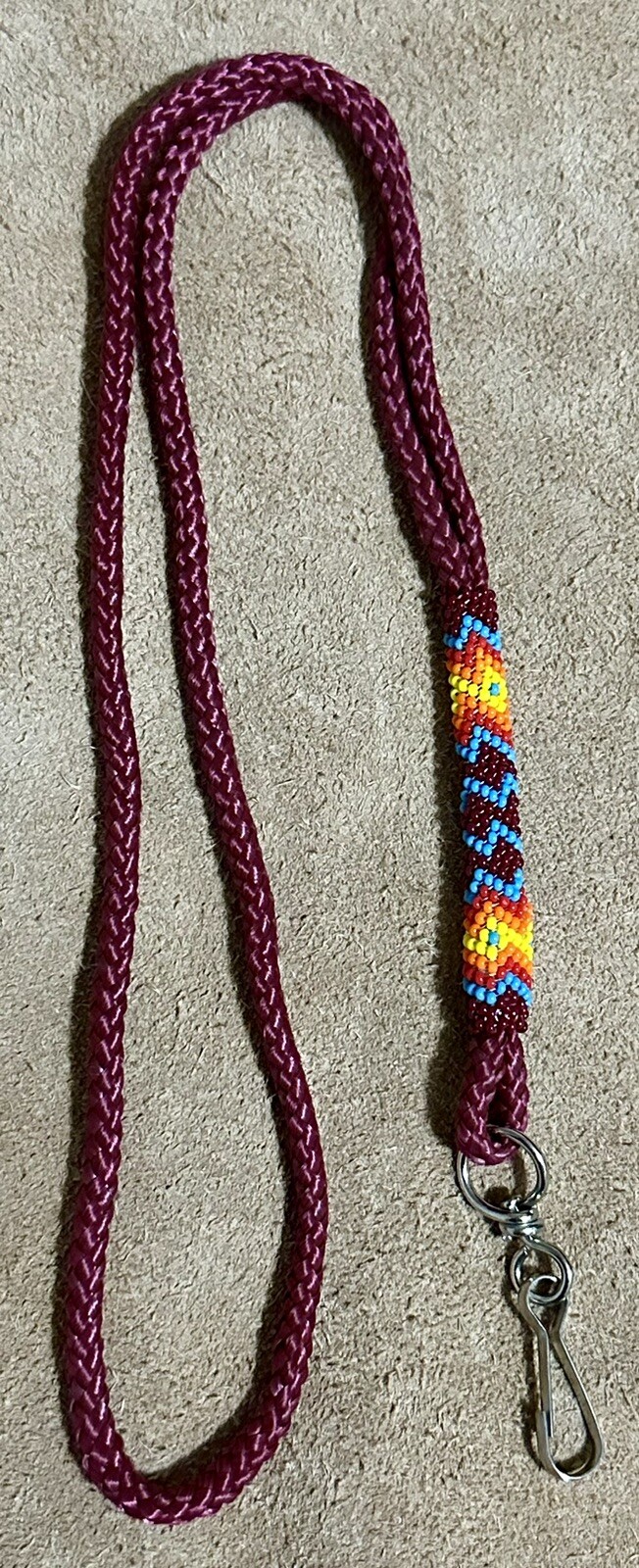 Native American Lakota Sioux Beaded Lanyard.