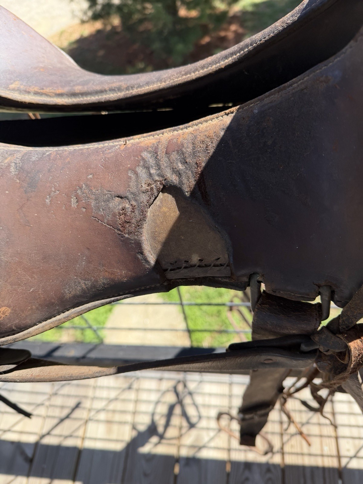 Antique World War I 12 inch McClellan Calvary Saddle, All Original W/ Stirrups
