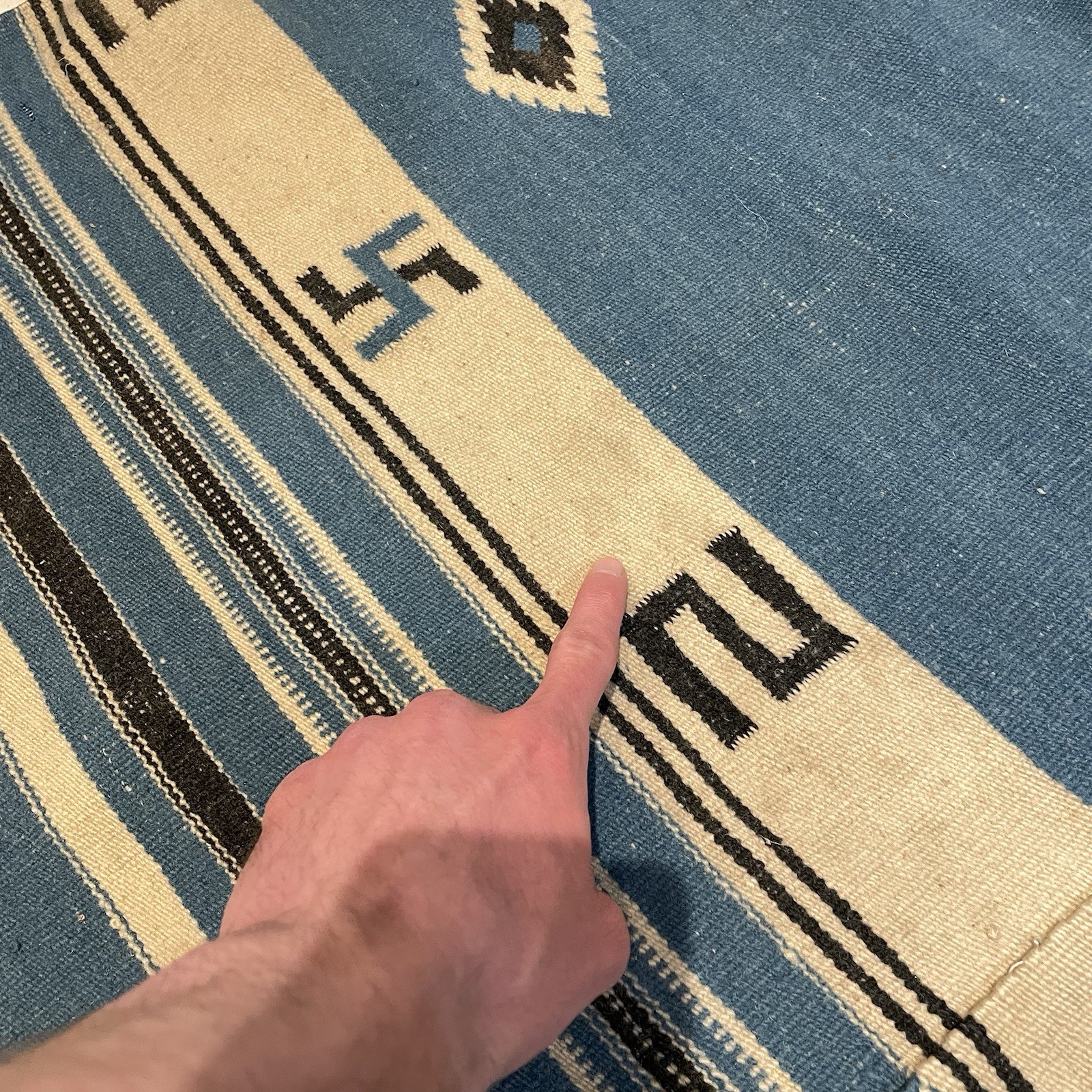 ANTIQUE Whirling Log Texcoco Serape Rug Blanket Mexican Navajo Weaving Chimayo