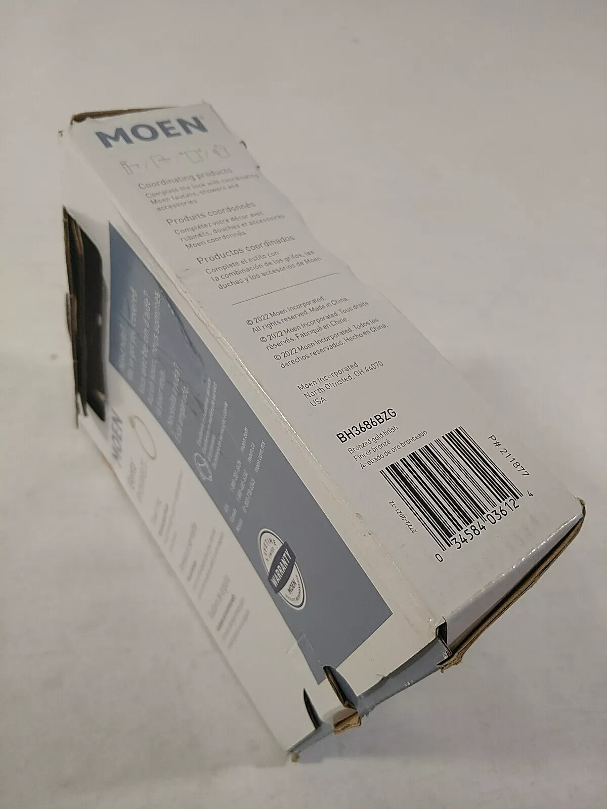 MOEN Genta Towel Ring in Bronzed Gold Finish BH3686BZG