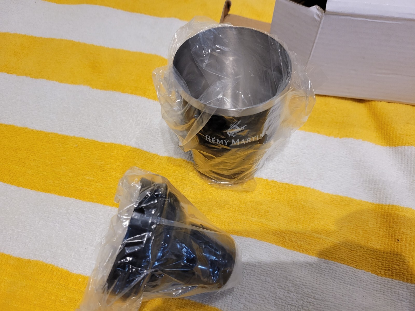 3 Piece Remy Martin cocktail shaker 6-12oz Mini Small Mixing Black 6.5” Tall