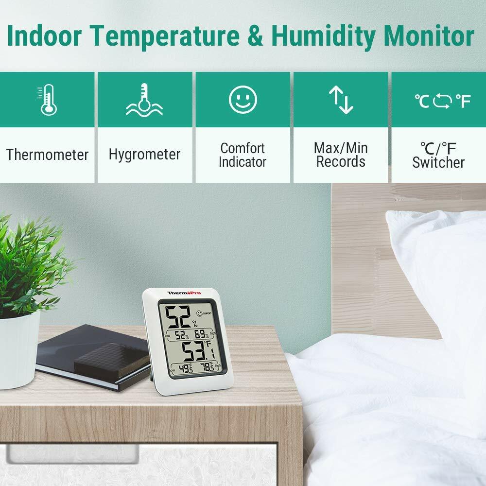2PCS LCD Digital Indoor Thermometers Hygrometer Room Temperature Humidity Meter