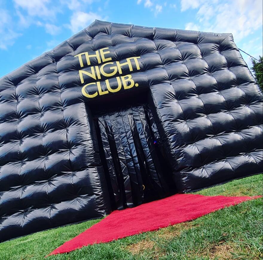 20FT Black Portable Inflatable Night Club Disco Mobile Inflatable Party Tent
