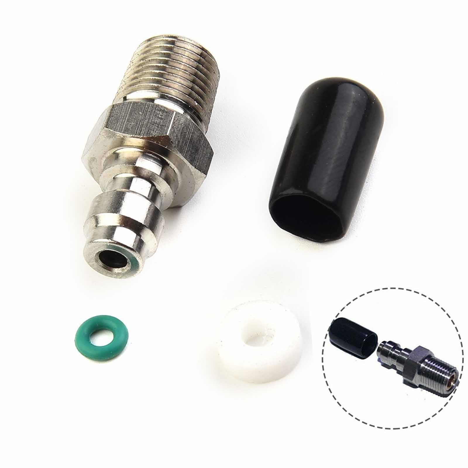 1/8 PCP Quick Head Plug Adapter Male NPT Thread Paintball Fitting 3000-5000psi