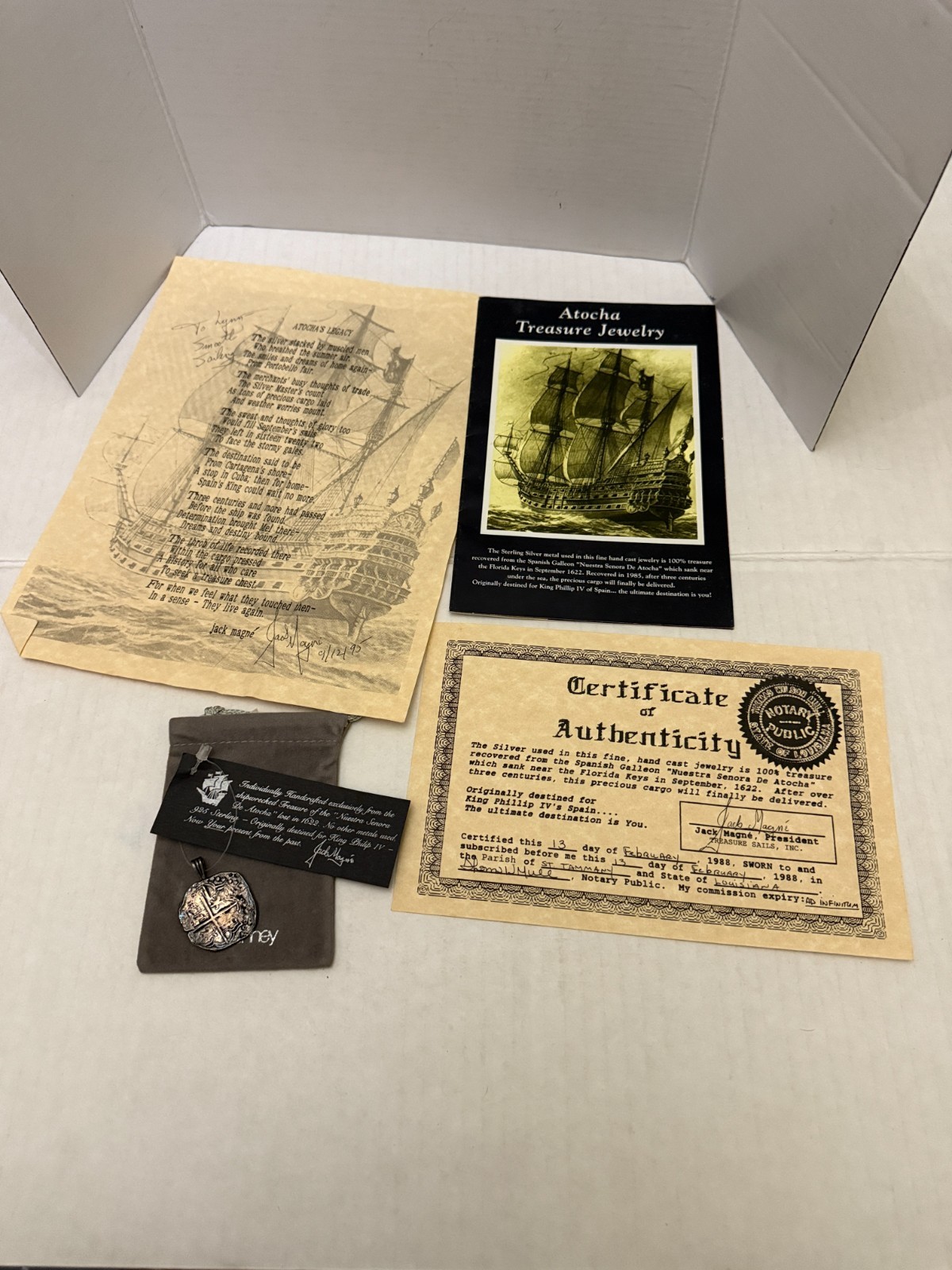 1622 Shipwreck of the Nuestra Senora De Atocha Solid Sterling Silver Pendant