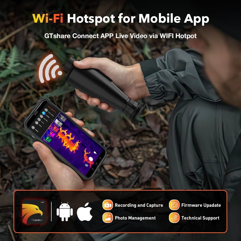 Thermal Imaging Monocular Ai Resolution 384 x 288 15mm 60Hz Thermal Night Vision