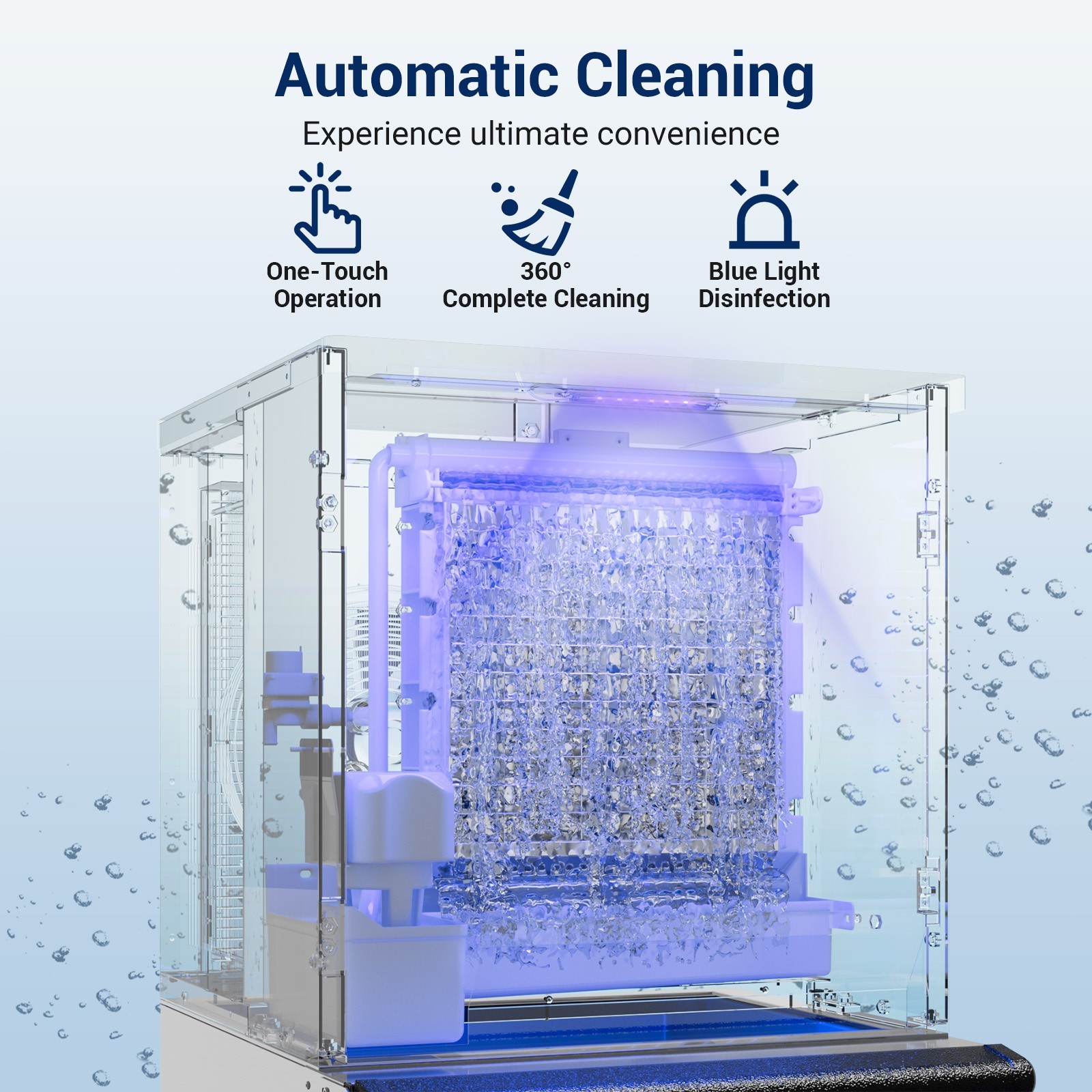 Heavy Duty 650Lbs/24H Commercial Ice Maker Machine 450Lbs Industrial Ice Machine