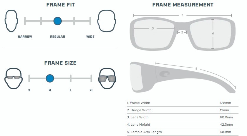Costa Del Mar Rinconcito Leopard print black Frame/BLUE Polarized Lenses