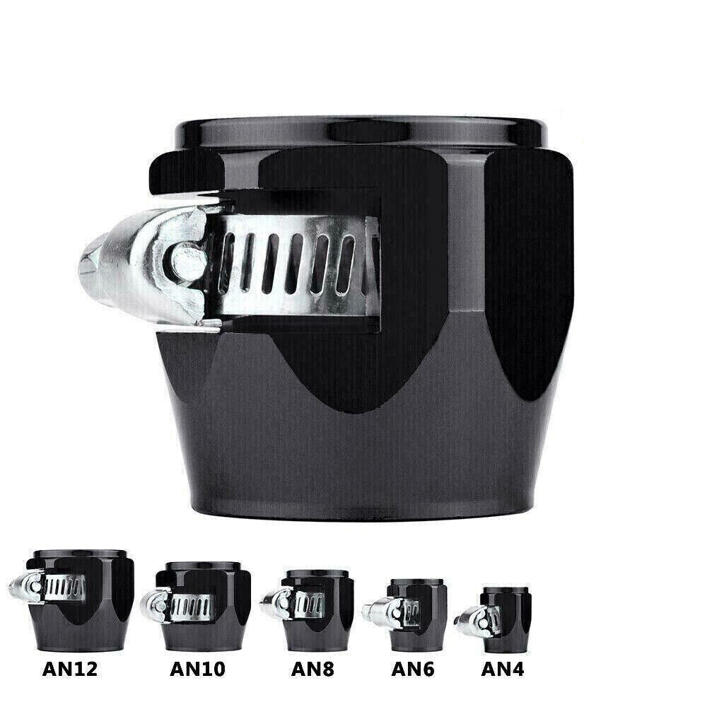 2/5/10pc 4/6/8/10/12AN Hex Hose Finisher Clamp Screw Band Hose End Cover Fitting
