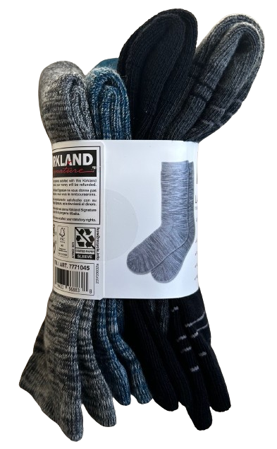 4 Pairs Kirkland Signature Women Ladies Extra Fine Merino Wool Blend Crew Socks